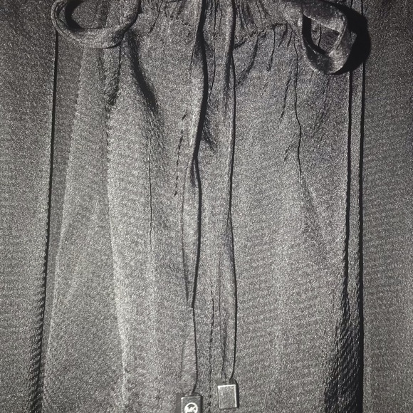 Michael Kors New Black Pants Drawstring MK logo with Side Split bottom of pants - Picture 2 of 9